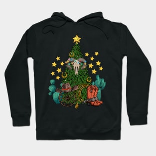 Cowboy christmas tree Hoodie